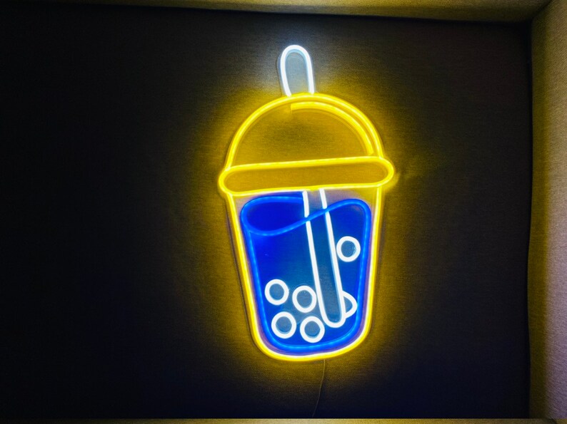 Boba Neon Sign Boba Tea Acrylic Neon Signs Custom Tea Neon | Etsy