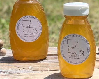 Organic Raw Honey 1 lb (454g) Local Clover Unfiltered Plastic Squeeze Bottle