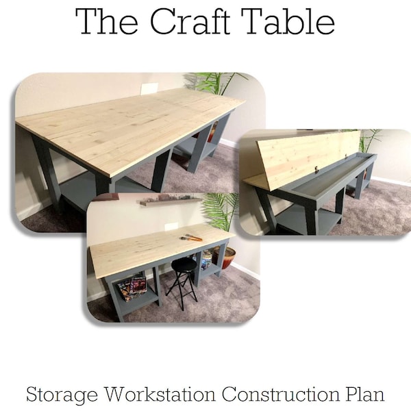 PDF Directions for Craft Table Construction and Assembly