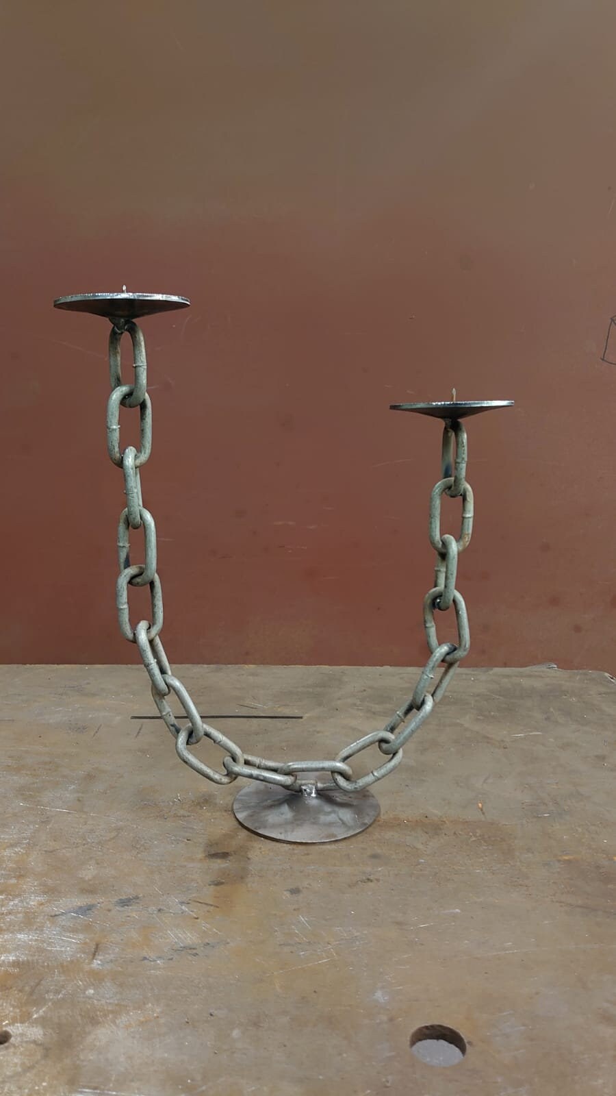 Handmade Steel Chain Candle Holder Etsy UK