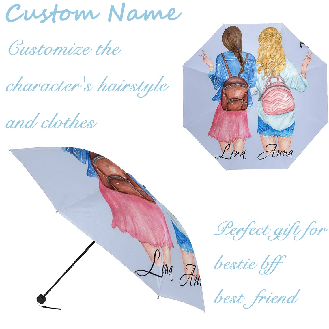 Custom Umbrella Personalized UmbrellaUmbrella with NameGifts Etsy