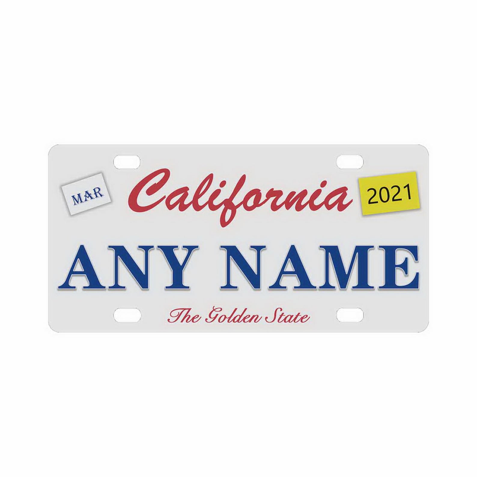 Custom Name Text California Retro Personalized License Plate Etsy