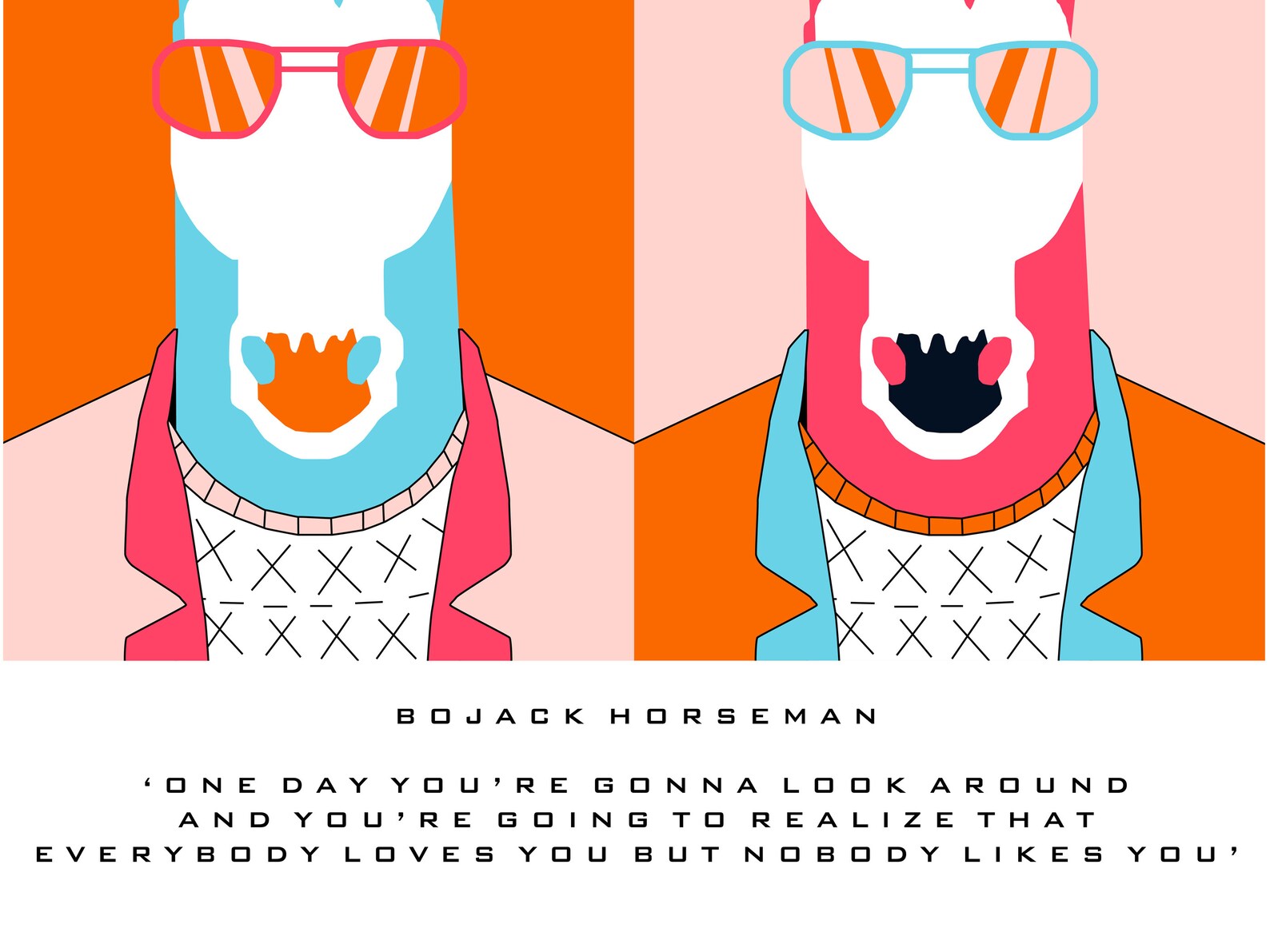 Bojack Horseman Printable Poster Printable Wall Art Etsy