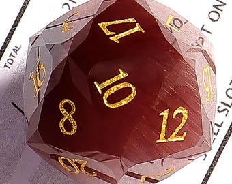 Full Set Wine Purple Cat's Eyes Dnd Dice Set | Star Faceset Multi-faceted Prism Glass | Fantastic Dnd Gift|Gemstone D20 Gift For GM