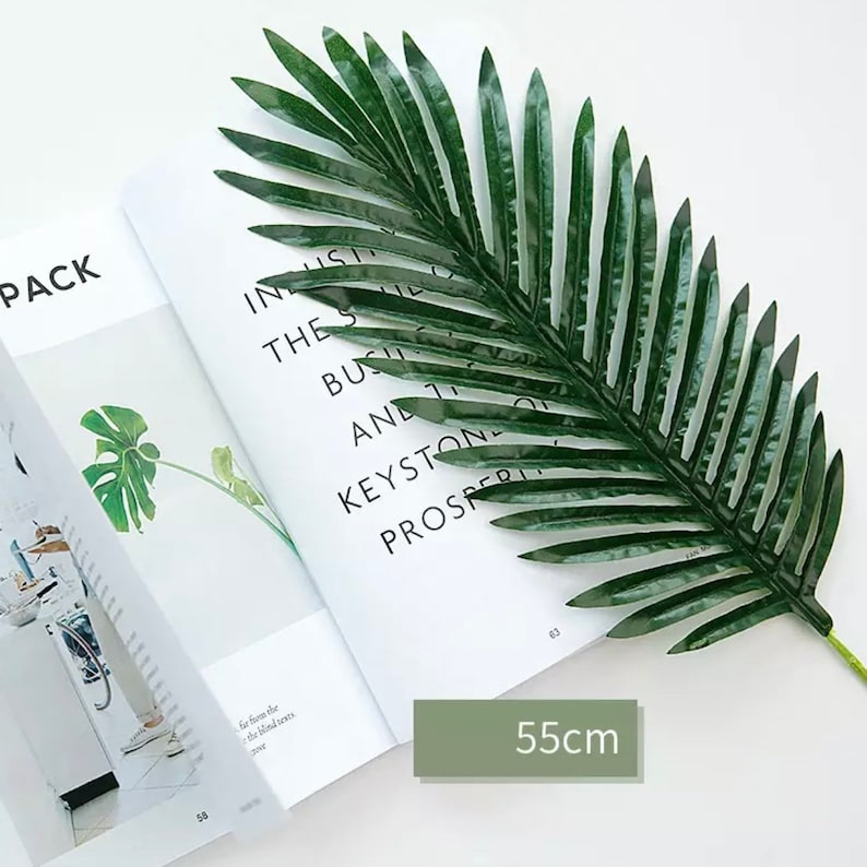 Simulation Tree Big Leaf Fake Plant Artificial Green Leaves Etsy