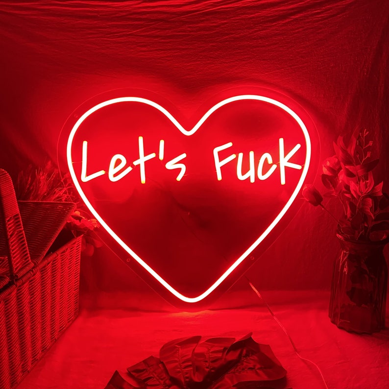 Let's Fuck Custom LED Let's Fuck Neon Sign Night Light Bedroom Home Bar