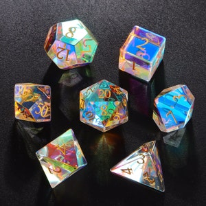 Fantastic Dnd Glass Dice Set |Gemstone Dice Set|