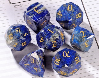 Set di dadi D&D in lapislazzuli naturale