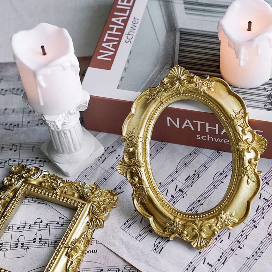 Vintage Gold Photo Frame Product Photography Prop Product Etsy