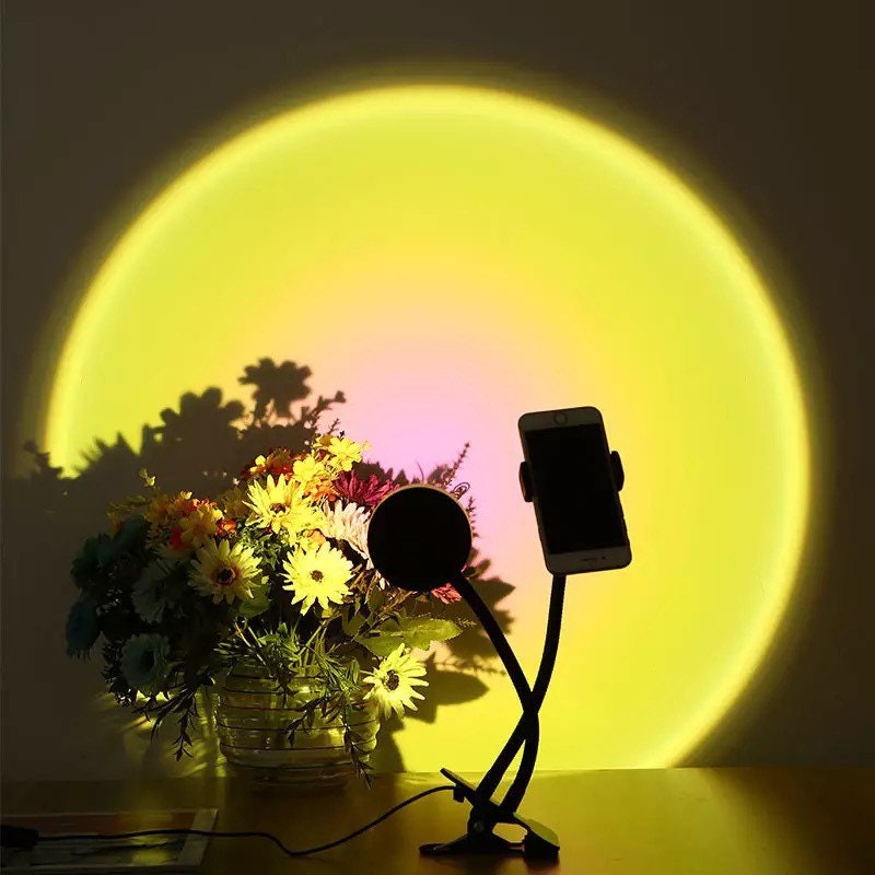 Sunset Lamp Desk Lamp Rainbow Projection Lamp Atmosphere Light Etsy