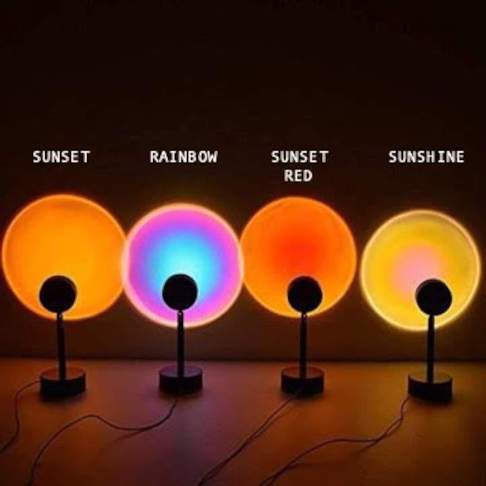 Sunset Lamp Desk Lamp Rainbow Projection Lamp Atmosphere Light Etsy