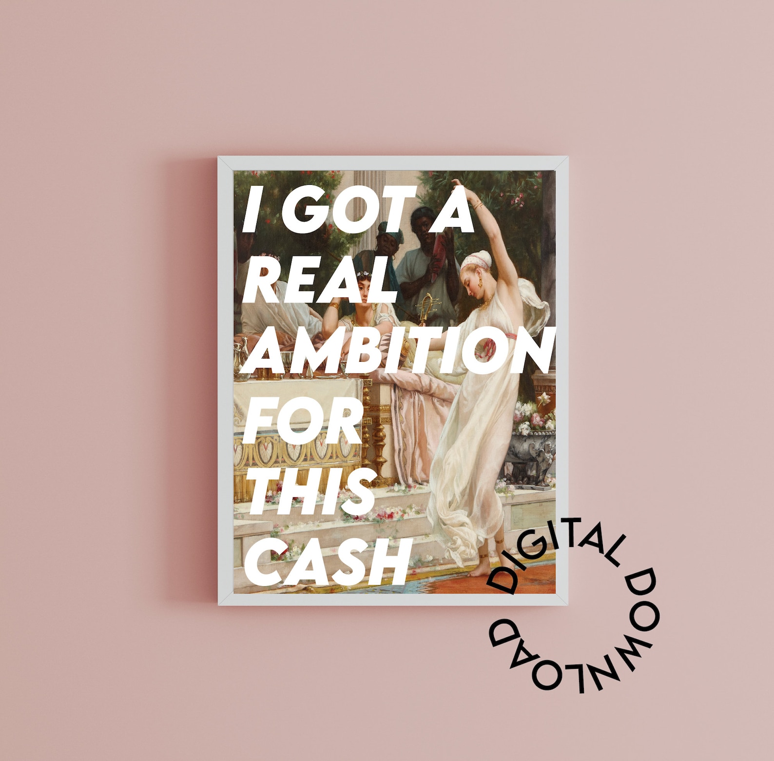 Key Glock Quote Poster Ambition for Cash Etsy