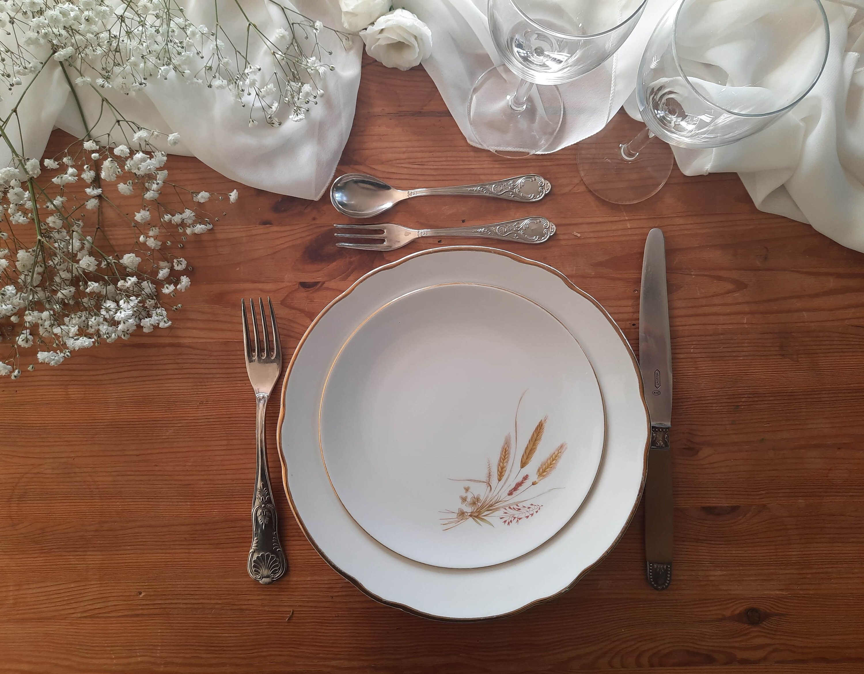 Assiettes à Dessert Epis de Blé