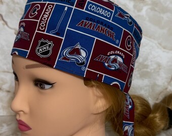 Colorado Avalanche  scrub cap, unisex one size fits most, reversible