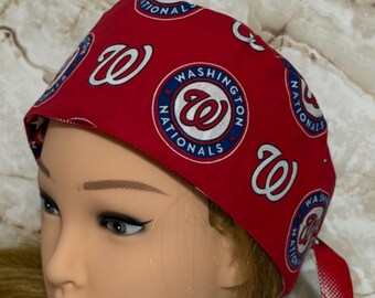 Washington Nationals scrub cap, unisex one size fits most, reversible