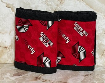 Kitchen Towels, set of 2, NBA themed Portland Trailblazers