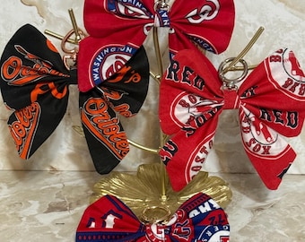 Bow Bag Charms, Purse Charms, Key chains, MLB Baseball