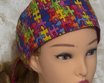 Scrub cap, hair cover, reversible