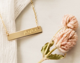 Mama Bar Necklace - Etsy
