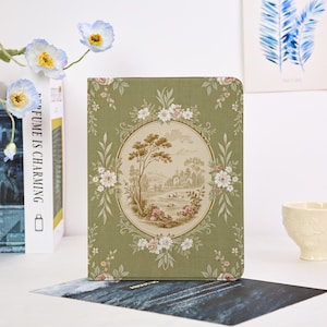 Funda para iPad con diseño de flores retro para iPad 11 de 10,9", iPad Air de 10,9" (10/11), iPad Pro de 13" (2024), iPad mini de 8,3" (7/6) y iPad 5/6 de 9,7". Funda personalizada para iPad.