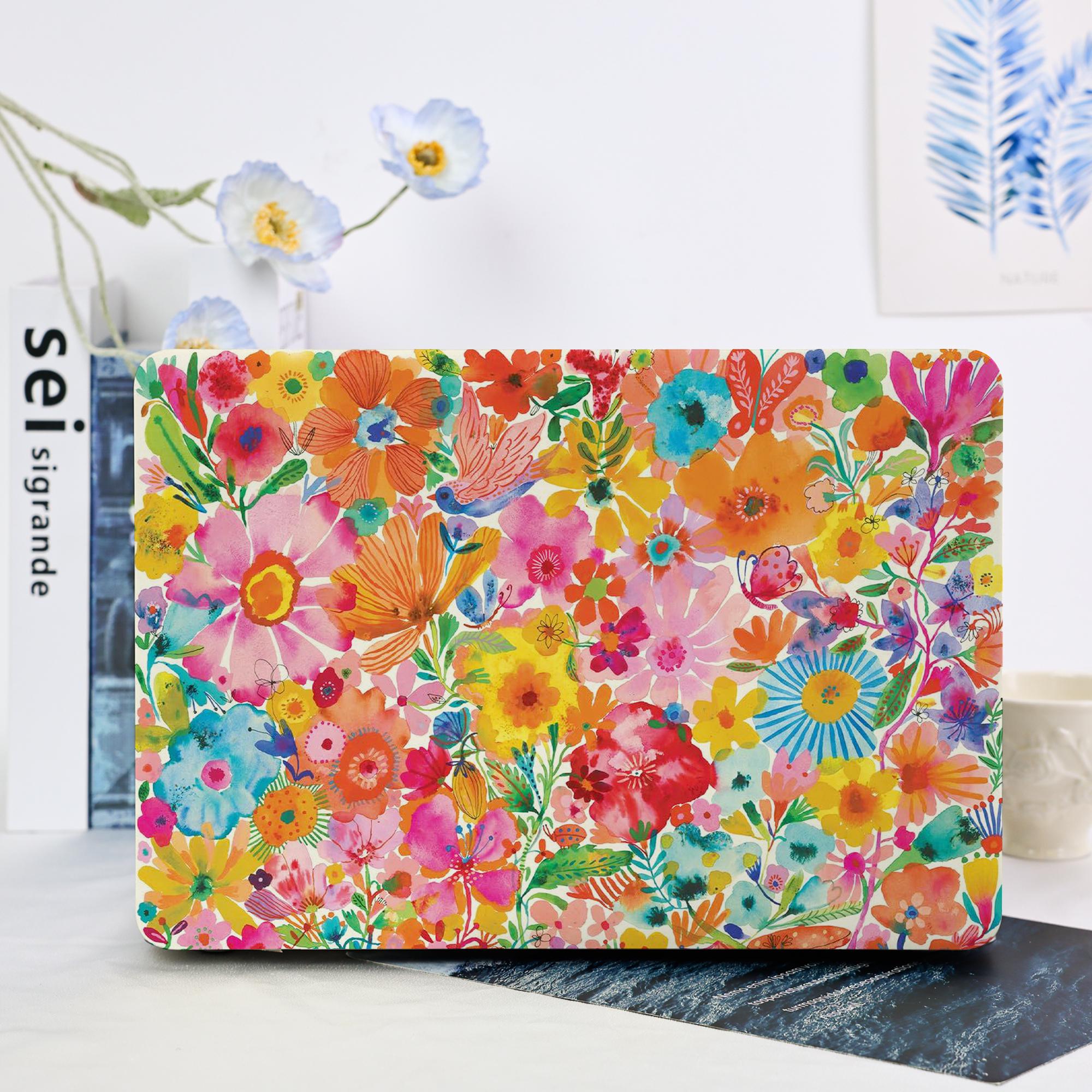 カラフルな花柄のMacBookケース MacBook Air 15/13/11 MacBook Pro 13
