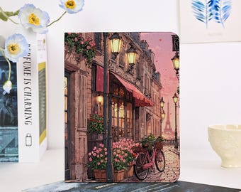 iPad Case With Street Shop and Bicycle iPad cover 10.9" iPad 11 10.9" iPad Air 10/11 13" iPad Pro 2024 8.3" iPad mini 7/6 9.7" iPad 5/6