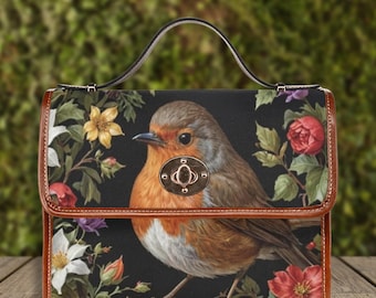 Robin Satchel Bag, Cottagecore Robin Purse Gift, handtas Bird Lover
