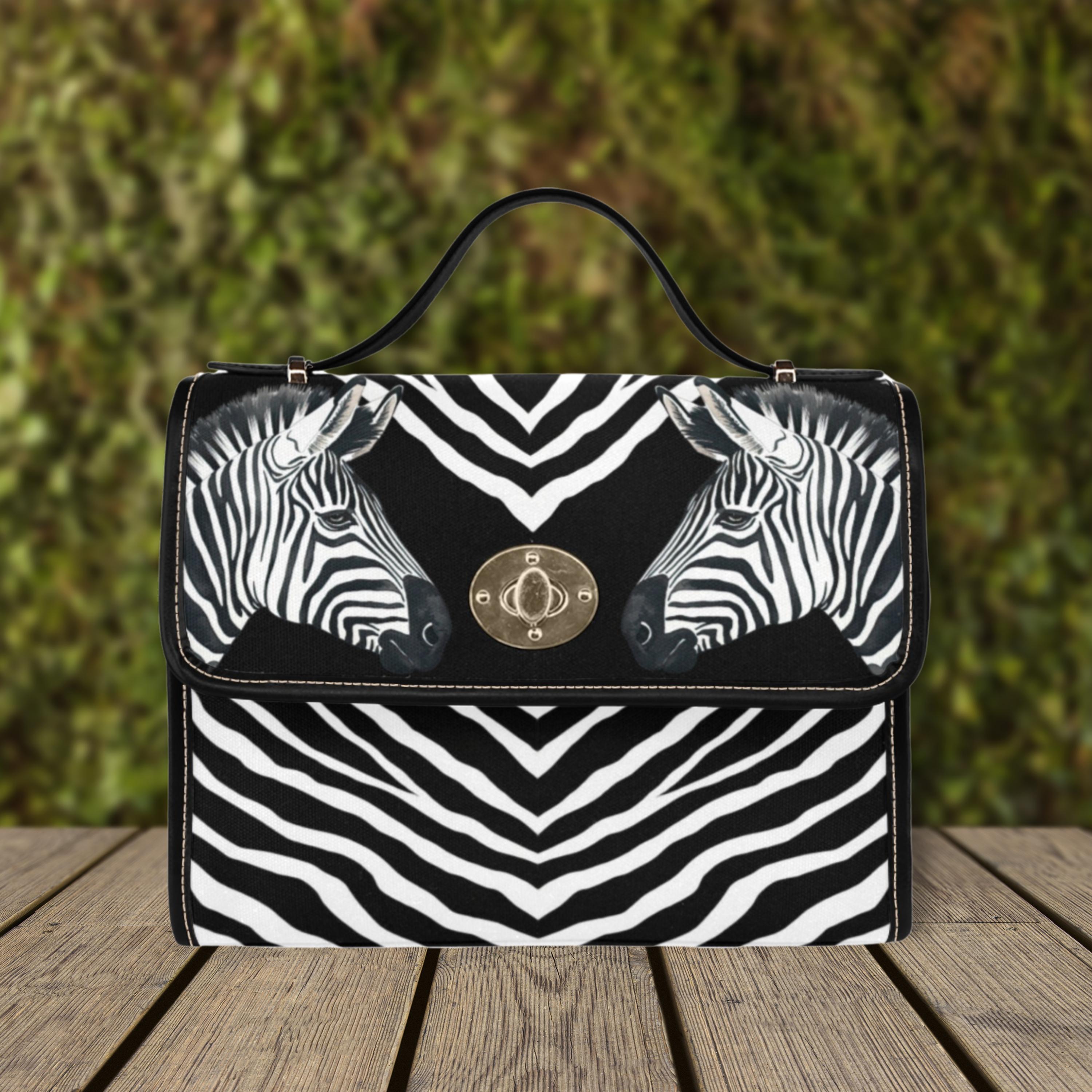 3860 Vintage Zebra Print Animal Small Backpack Purse Travel Bag Lightweight Zebra Backpacks main image 2