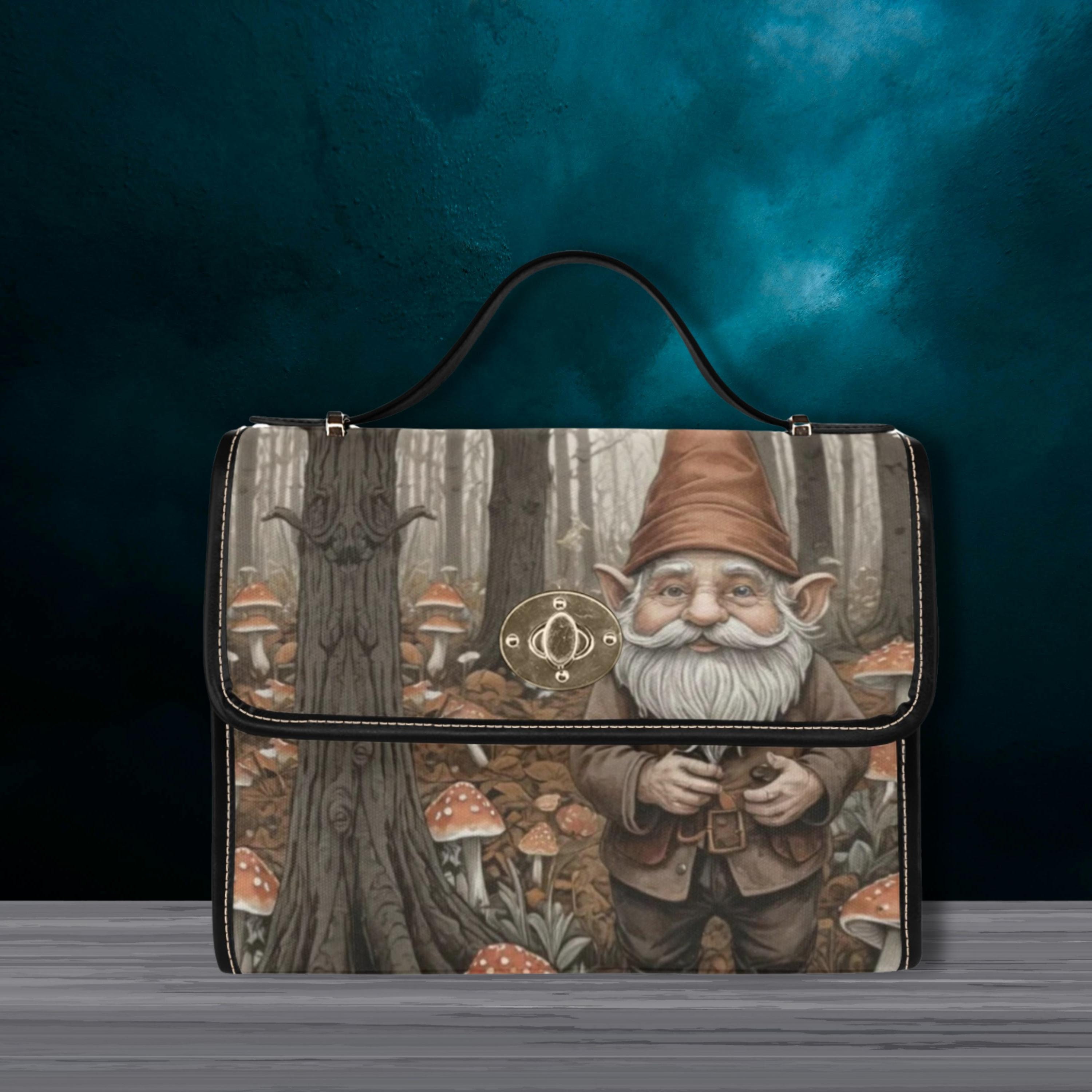 Gnome Satchel Bag, Forestcore Fairytale Gnome Purse, Mushroom