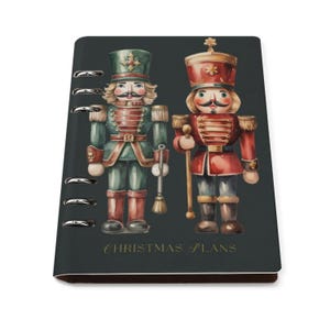 Nutcracker Christmas Plans Binder Cover & Insert Pages, ring binder notebook A5, organiser A5, handbag diary, festive planner, stationary, fae and magpie