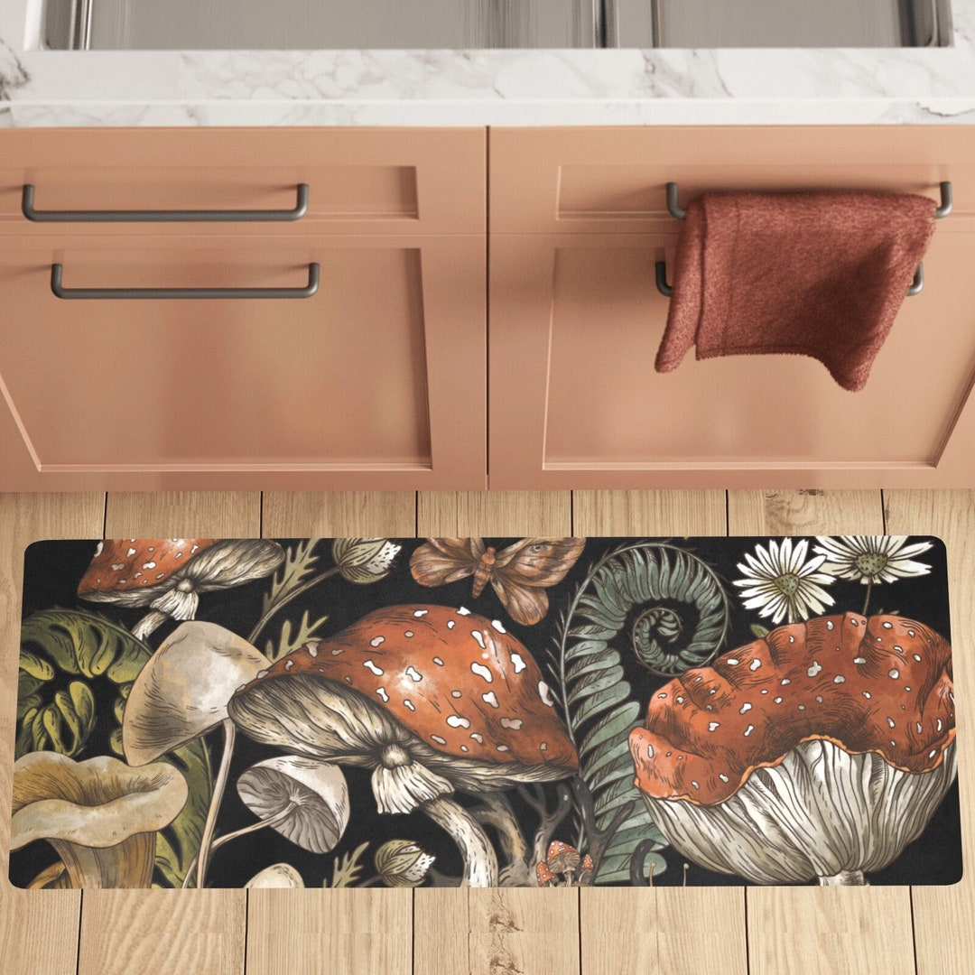 Witchy Wood Kitchen Mat, Gothic Decor, Boho Kitchen Mat, Forest ...