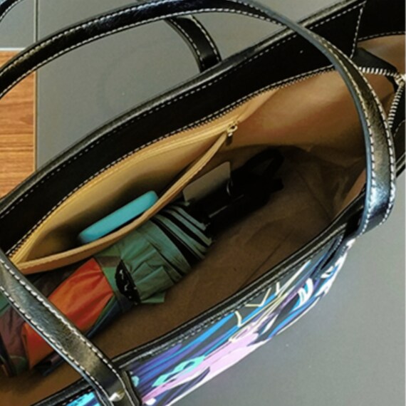 Cottagecore Snail Black Shoulder Bag, Forestcore Women Purse