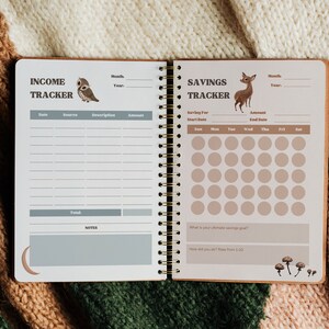 Woodland fox and rabbit planner sheets, autumn organiser by Fae and Magpie