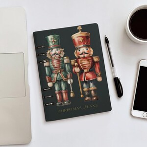 Nutcracker Christmas Plans Binder Cover & Insert Pages, ring binder notebook A5, organiser A5, handbag diary, festive planner, stationary, fae and magpie