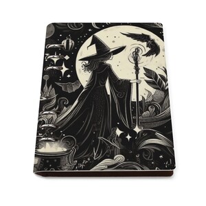 Witches Gothic Planner Cover & Insert Pages, ring binder notebook A5, planner organiser A5, handbag diary, witchy planner stationary gift, fae and magpie