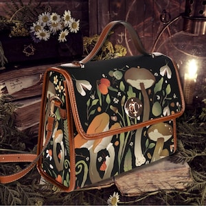 Mushrooms Satchel Bag Purse