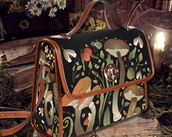 Mushrooms Satchel Bag Purse