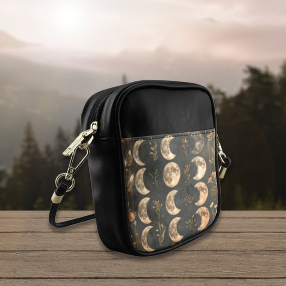 【BLACKPURPLE】25SS★ Nana Flip Bag Moon Phase Purse Sling Bag, Lunar Celestial Purse, Witchy