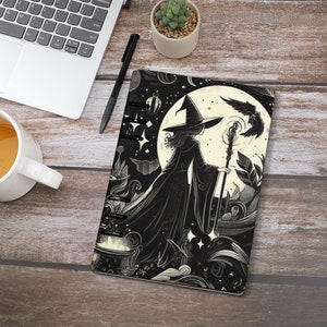 Witches Gothic Planner Cover & Insert Pages, ring binder notebook A5, planner organiser A5, handbag diary, witchy planner stationary gift, fae and magpie