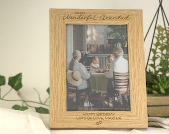 Wonderful Grandad Gift | Gift for My/Our Grandad Grandpa Gramps | Custom Personalised Engraving