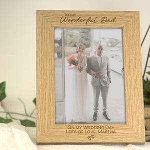 My Dad on My Wedding Gift | Gift for Father of the Bride Father of the Groom Wedding Day | Custom Personalised Engraving