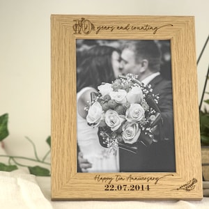 10 Year Anniversary Gift | Tin Anniversary Gift for Couple, Husband, Wife, Partner