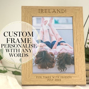 Fun Text Photo Frame Personalised Custom Text Photo Frame | Engraved Photo Frame - Etsy