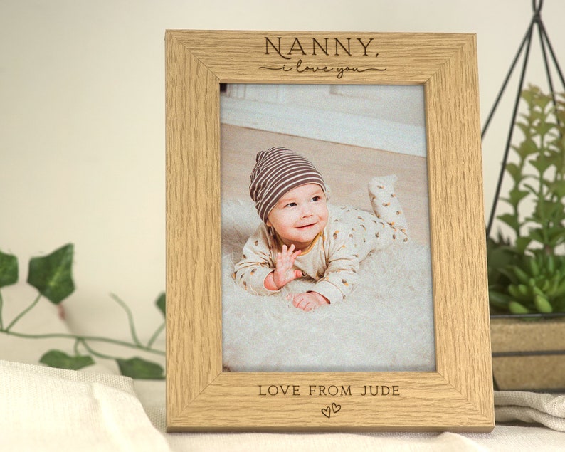 Nanny I Love You Gift Gift for Nan Nana Nanny Nannie Custom Personalised Engraving 'I Love You'