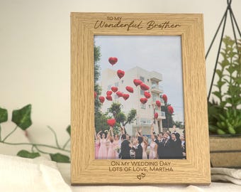 Brother of the Bride Gift | Gift for Brother of the Bride Brother of the Groom Wedding Day | Custom Personalised Engraving