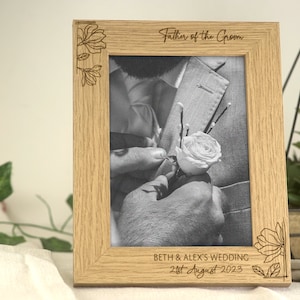 Father Wedding Favour Gift | Father of the Bride Father of the Groom | Personalised Wooden Engraved Wedding Day Favour