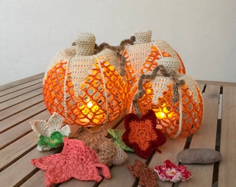 Autumn Crochet Halloween Pumpkin Lantern Pattern: Fall Decor (PDF Pattern)