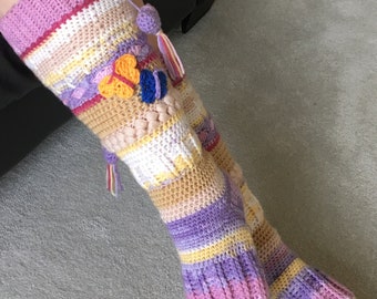 Knee High Socks Crochet Pattern: Cosy Stocking DIY (PDF Pattern)