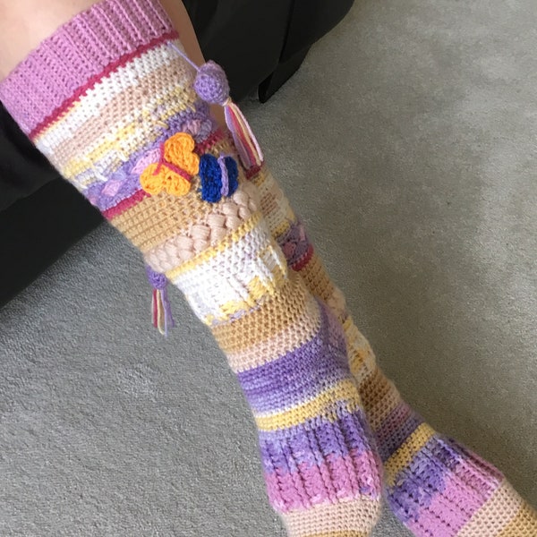 Crochet Thigh High Socks Pattern Etsy