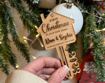 Our First Home Christmas Ornament,Personalized New Home Gift,Custom Family Home Ornament,Our First Home Keepsake,First Home Christmas Gift